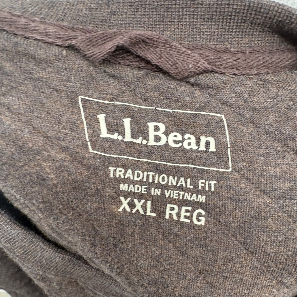 L.L.Bean Quilted Sweatshirt Crewneck Brown Men’s XXL Reg Traditional Fit - Picture 10 of 12